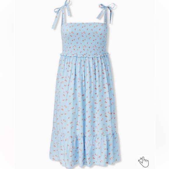 torrid Dresses & Skirts - Torrid Midi Challis Smocked Dress